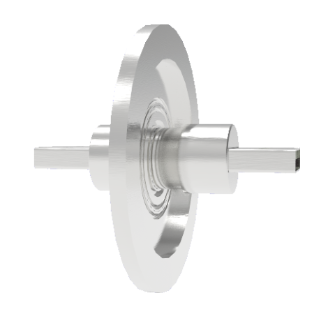 USB Compatible Double Ended Feedthrough, 30V, 1 Amp, in an ISO KF40 Quick Flange Without Plugs