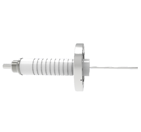 0.188 Conductor Diameter 1 Pin 70kV 9 Amp 304 Stn. Stl. w/304 SS 1/2-13 Thread Stud Conductor in a CF4.50