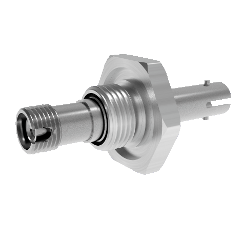 Fiber Optic Feedthrough, Multimode, Hermetic, FC-ST Adapter, Jam Nut / Baseplate Mount 