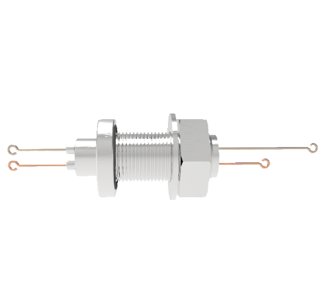 Thermocouple Baseplate Feedthrough, Type R/S, 1 Pair Loop Type on 1 inch Bolt