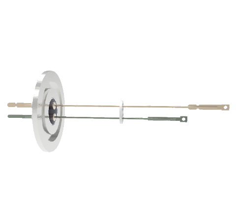 Thermocouple, Type C, 1 Pair in a KF40 ISO Quick Flange With Spade Plug