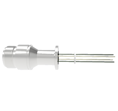 Thermocouple, Type K, 2 Pair circular connector on a KF16 ISO Quick flange Without Plug