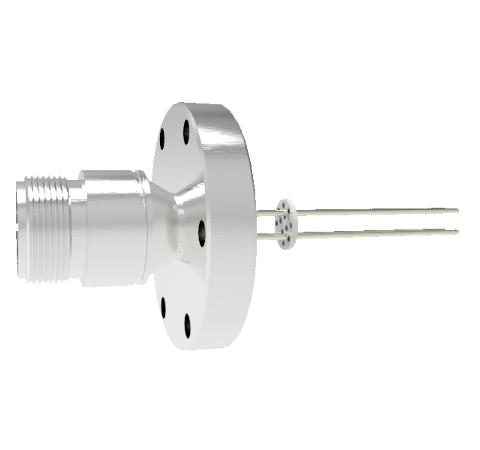 Thermocouple, Type K, 2 Pair Circular Connector on a CF2.75 Conflat Flange Without Plug