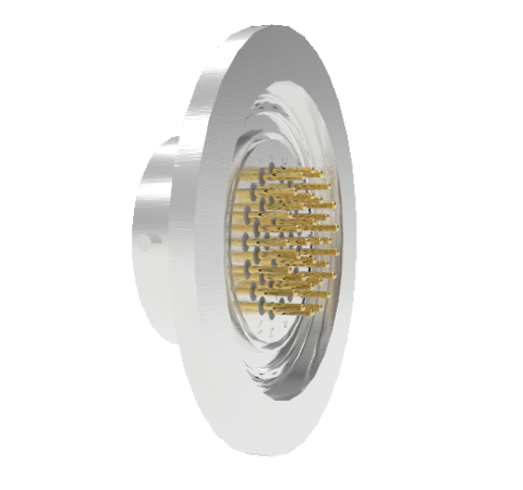 32 Pin Circular Connector, 26482 Series, 1kV, 3 Amp, Gold Plated Conductors, Single Ended, ISO KF40