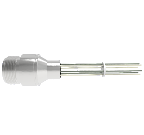 6 Pin 5015 Style Circular Connector, 700V, 4.8 Amp, Alumel Conductors, Weld in adapter Without Plug