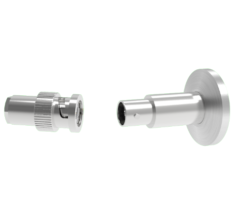 MHV Grounded Shield Recessed 5kV 3.6 Amp 0.094 304 Stn. Stl. Conductor KF16 Flange With Plug