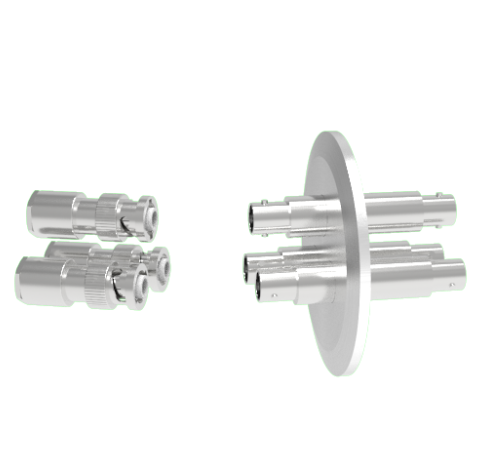 MHV Grounded Shield Recessed 5kV 3.6 Amp 3 each in a KF50 Flange With Plug