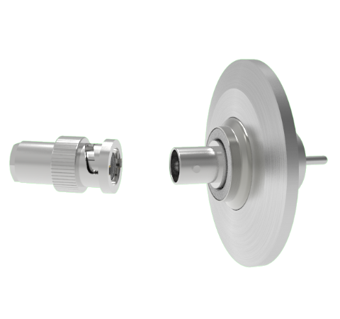 BNC Floating Shield  500V 3.6 Amp 0.094 304 Stn. Stl. Conductor KF40 Flange With Plug