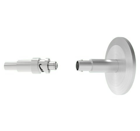 SHV Grounded Shield Recessed 5kV 10 Amp 0.094 Nickel Conductor KF40 Flange With Plug