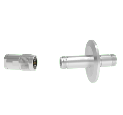 Type N Grounded Shield Recessed Double Ended 1.5kV 3.6 Amp 0.094 304 Stn. Stl. KF40 Flange With Plug