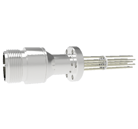 Thermocouple, Type K, 5 Pair Circular Connector on a CF1.33 Conflat Flange, Without Plug