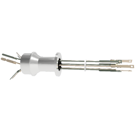 Thermocouple, Type J, 3 Pair in a KF16 ISO Quick Flange With Spade Plug