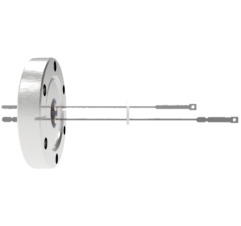 Thermocouple, Type C, 1 Pair in a CF2.75 Conflat Flange With Spade Plug