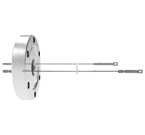 Thermocouple, Type K, 1 Pair in a CF2.75 Conflat Flange With Spade Plug