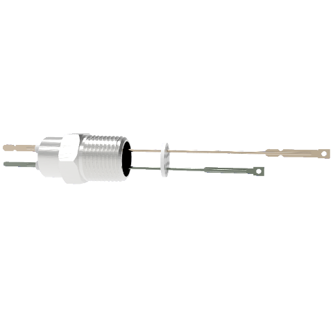 Thermocouple, Type C, 1 Pair in a NPT 1/2 Fitting With Spade Plug