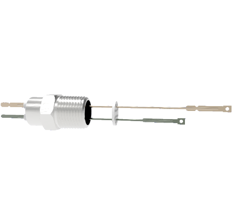 Thermocouple, Type E, 1 Pair in a NPT 1/2 Fitting With Spade Plug