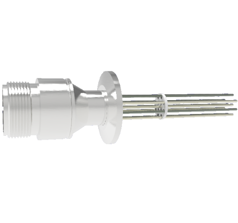 Thermocouple, Type K, 5 Pair Circular Connector in a KF25 Iso Quick Flange Without Plug