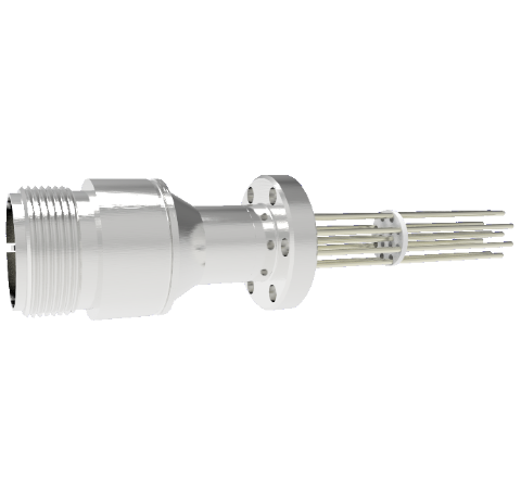 10 Pin 5015 Style Circular Connector, 700V, 4.8 Amp, Alumel Conductors in CF1.33 Flange Without Plug