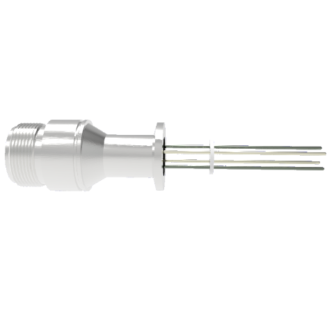 4 Pin 5015 Style Circular Connector, 700V, 4.8 Amp, Alumel Conductors in a KF16 Flange Without Plug