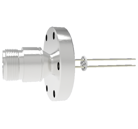 4 Pin 5015 Style Circular Connector, 700V, 4.8 Amp, Alumel Conductors in CF2.75 Flange Without Plug