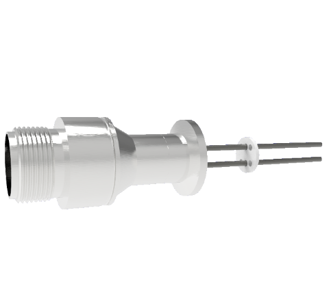 2 Pin 5015 Style Circular Connector, 700V, 16 Amp, Nickel Conductors in a KF16 Flange Without Plug