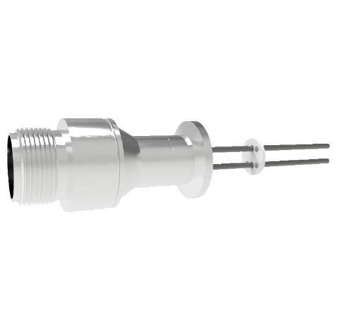 2 Pin 5015 Style Circular Connector, 700V, 23 Amp, Molybdenum Conductors in KF16 Flange Without Plug