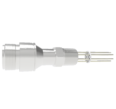 6 Pin 5015 Style Circular Connector, 700V, 4.8 Amp, Alumel Conductor in NPT 1/2 Fitting Without Plug