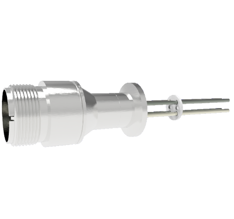 4 Pin 5015 Style Circular Connector, 700V, 16 Amp, Nickel Conductors in a KF16 Flange Without Plug