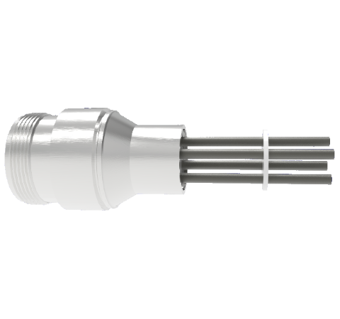 4 Pin 5015 Style Circular Connector 700V 46 Amp Molybdenum Conductor in weld in adapter Without Plug