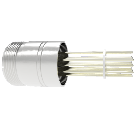 16 Pin 5015 Style Circular Connector, 700V, 4.8 Amp Alumel Conductor in Weld in adapter Without Plug