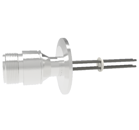 4 Pin 5015 Style Circular Connector, 700V, 16 Amp, Nickel Conductors in a KF40 Flange Without Plug