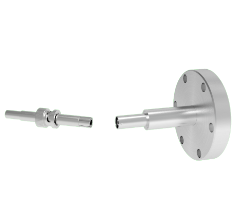 SHV Grounded Shield Recessed 10kV 8.2 Amp 0.051 Nickel Conductor CF2.75 Flange With Plug