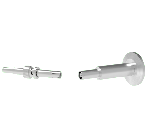 SHV Grounded Shield Recessed 10kV 8.2 Amp 0.051 Nickel Conductor KF25 Flange With Plug