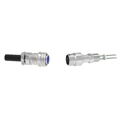 Thermocouple, Type K, 2 Pair Circular Connector in a NPT 1/2 Fitting With Plug