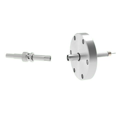 SHV Grounded Shield Exposed 10kV 8.2 Amp 0.051 Nickel Conductor CF2.75 Flange With Plug