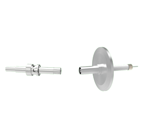 SHV Grounded Shield Exposed 10kV 8.2 Amp 0.051 Nickel Conductor KF40 Flange With Plug