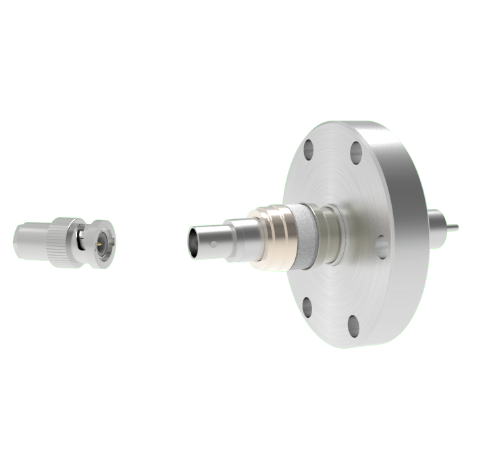 BNC Floating Shield 500V 3.6 Amp 0.094 304 Stn. Stl. Conductor CF2.75 Flange With Plug