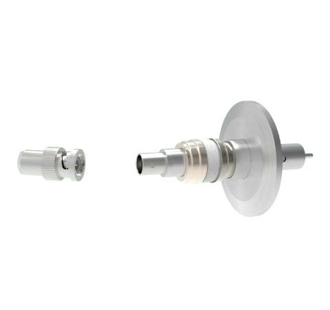 BNC Floating Shield 500V 3.6 Amp 0.094 304 Stn. Stl. Conductor KF40 Flange With Plug