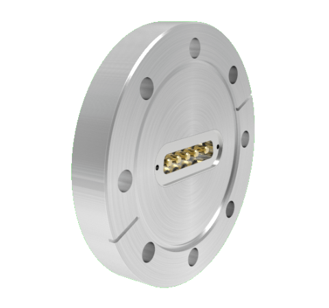 Sub D 5 Pin Power, 500V, 20 Amp, 0.142 Stn. Stl. Gold Plated Conductor, in a CF4.50 Without Plug