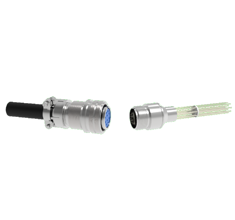 10 Pin 5015 Style Circular Connector, 700V, 4.8 Amp, Alumel Conductors in Weld adapter With Plug