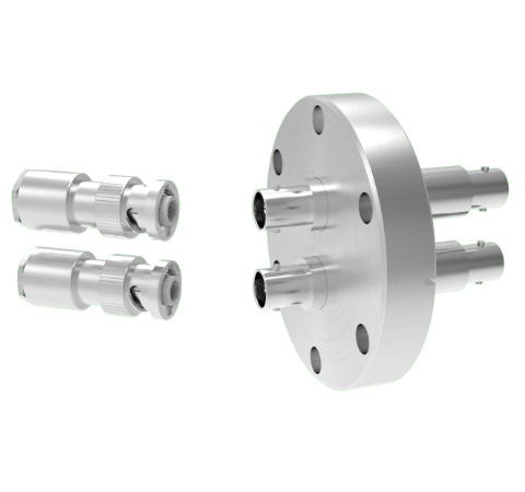 MHV Grounded Shield Recessed 5kV 3.6 Amp 2 each in a KF40 Flange With Plug