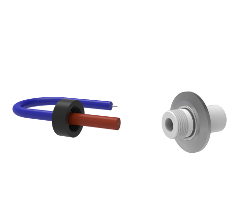 1 Pin 50kV 10 Amp 0.062 Nickel Plated Steel Conductor in a KF40 With Plug
