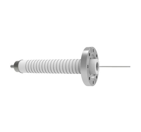 Single Pin, 0.154 inch Conductor Diameter, 125KV, 6.5 Amp, Stn Stl Conductor in a CF4.50 Flange