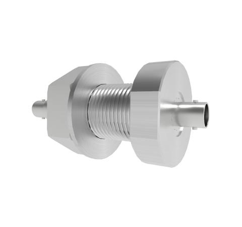 5kV 3.6 Amp Baseplate Feedthrough 304 Stn. Stl. Conductor 1 inch Bolt Without Plug