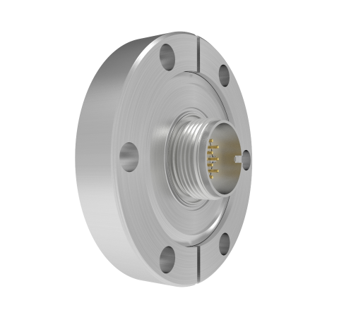 10 Pin 26482 Circular 1kV 5 Amp 0.040 Stn. Stl. Gold Plated Conductor in a CF2.75 Rotatable