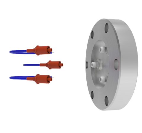 3 Pin 12kV 3 Amp 0.030 Gold Plated Molybdenum Conductor in a CF2.75 With Plug