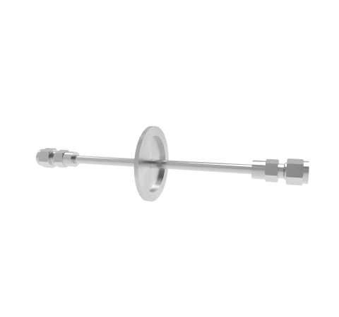 Liquid Feedthrough - 0.250 Inch Diameter 304 Stn. Stl. Tube With Swagelok Fittings in a KF40 Flange