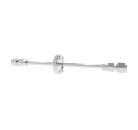 Liquid Feedthrough - 0.250 Inch Diameter 304 Stn. Stl. Tube With Swagelok Fittings in CF1.33 Flange