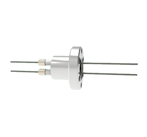 0.050 Conductor Diameter 2 Pin 6kV 13.5 Amp Molybdenum Conductor in a CF1.33