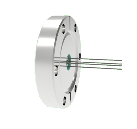 0.032 Conductor Diameter 4 Pin 2kV 8.5 Amp Molybdenum Conductor in a CF2.75